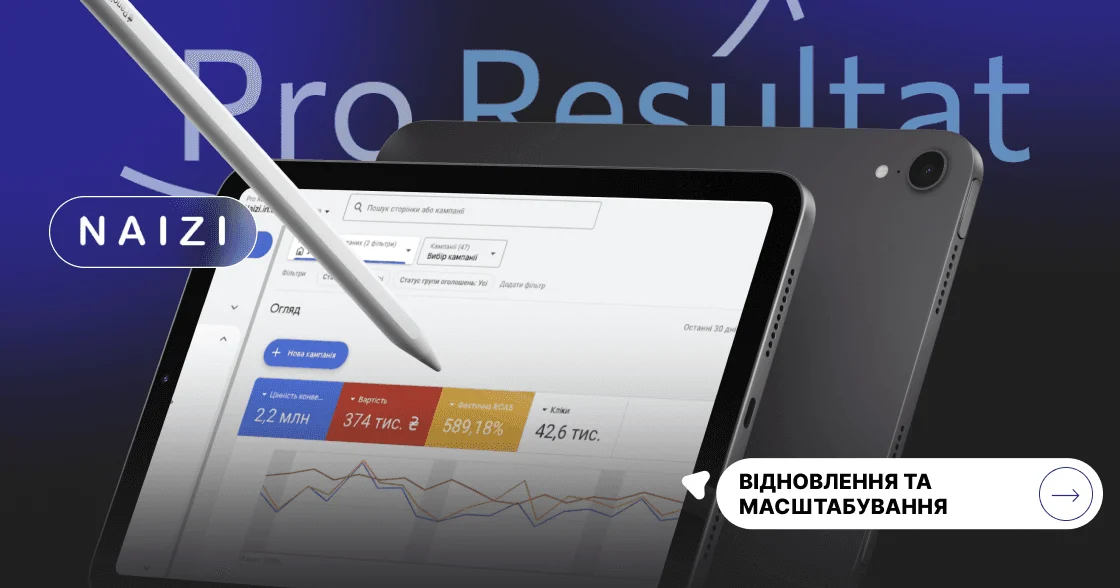 Кейс Pro Resultat: Відновлення та масштабування Naizi.in.ua після падіння ефективності та хвилі фейкових замовлень