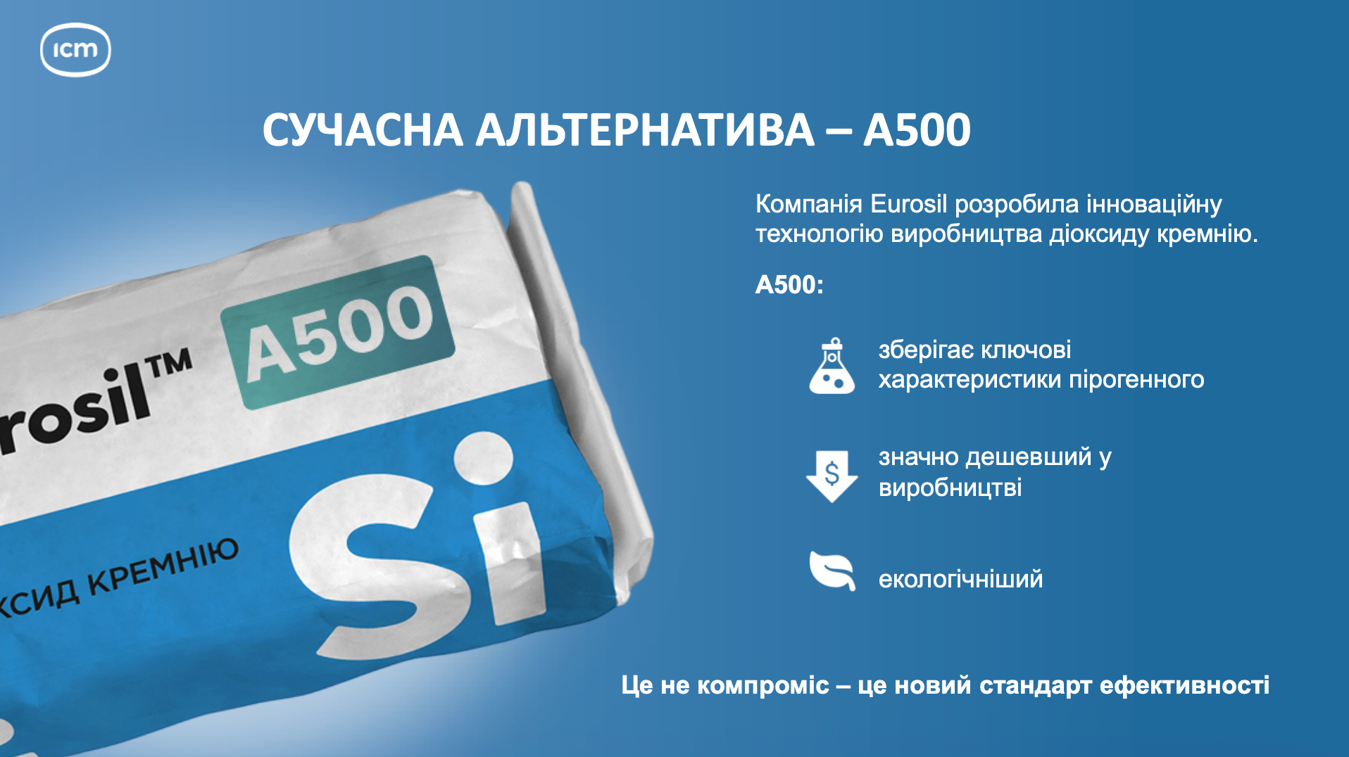 Eurosil: комерційна пропозиція для B2B-продажів A500 2 Слайд із представленням A500 та основними аргументами пропозиції Eurosil.