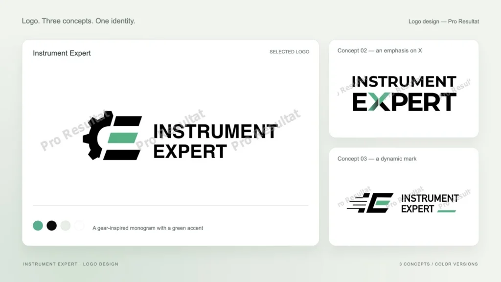 Instrument Expert: Three Logo Concepts for an Online Store 2 Instrument Expert: Three Logo Concepts for an Online Store